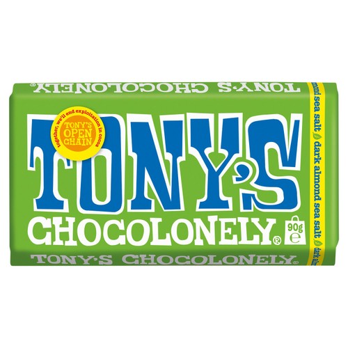 Tony's Chocolonely Dark Almond Sea Salt Small Snack Bar