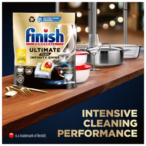 Finish Ultimate Plus Infinity Shine Lemon Dishwasher Tablets