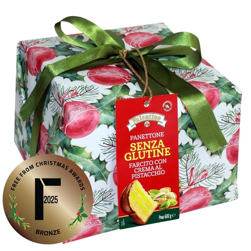 Valentino Pistachio Gluten Free Panettone Hand-wrapped