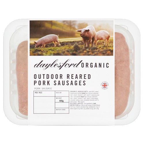 Daylesford Organic 6 Outdoor Reared Pork Sausages