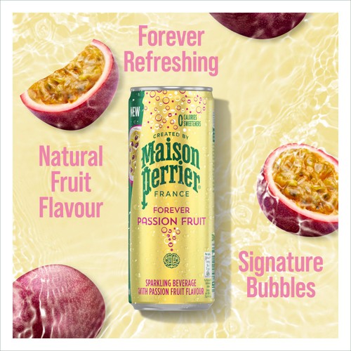 Maison Perrier Passion Fruit Refreshing Flavoured Sparkling Water 4x330ml