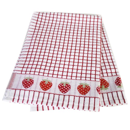 Poli-dri Jacquard Strawberries Tea Towel 