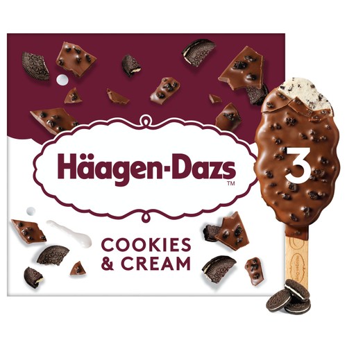 Haagen-Dazs Crunchy Cookies and Cream Ice Cream Stick