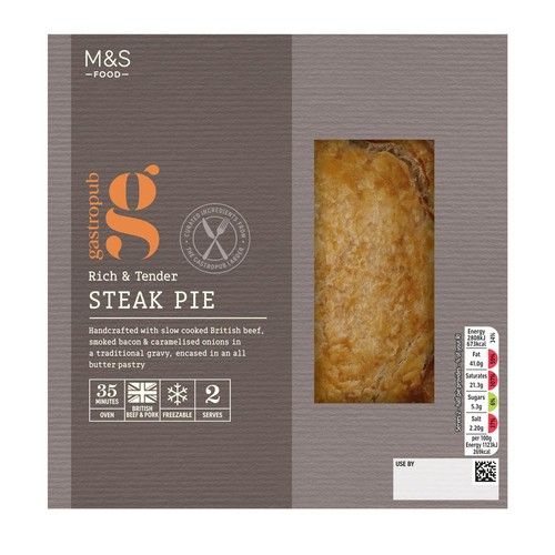 M&S Gastropub Steak Pie Main for Two