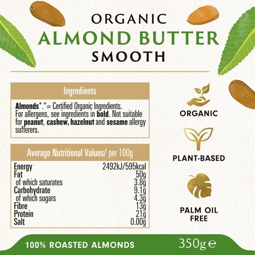 Biona Almond Butter - Smooth Organic