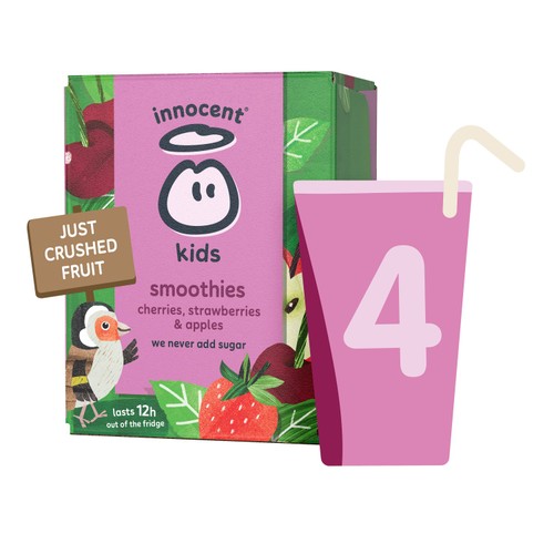 Innocent Kids Cherries, Strawberries & Apples Smoothies