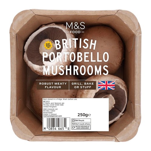 M&S  British Portobello Mushrooms