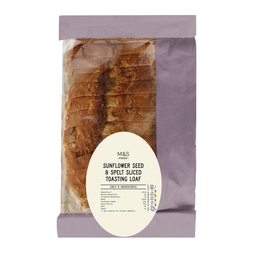 M&S Only 6 Ingredients Sunflower Seed and Spelt Sliced Toasting Loaf