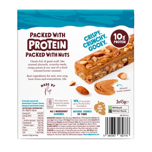 Pip & Nut Protein Caramel Almond Bars