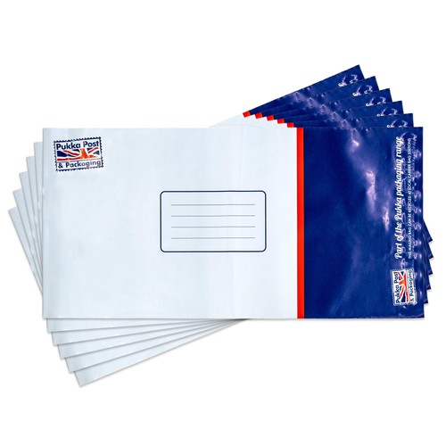 Pukka Pad Size 2 White Small Poly Mail Bag - 190 x 340 + 40mm