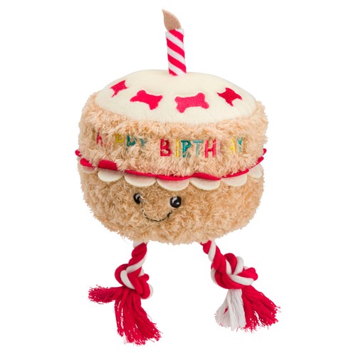 House of Paws Birthday Cake with Rope Dog Toy