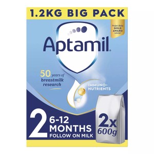 Aptamil 2 Follow On Baby Milk Formula Powder 6-12 Months Big Pack