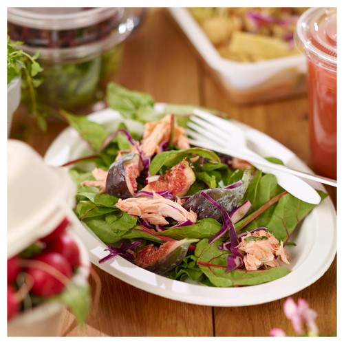 White Microwaveable Buffet Platters