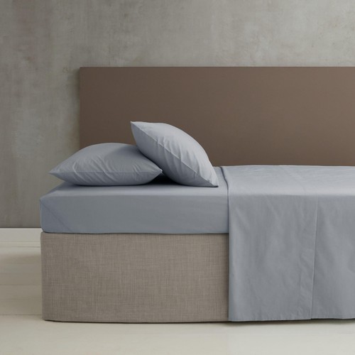 Catherine Lansfield Easy Iron Percale King Fitted Sheet Grey