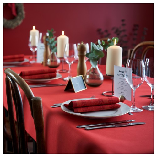 Red Dunicel Luxury Table Cover