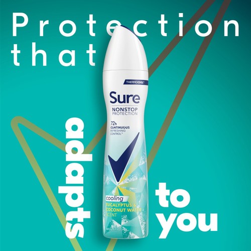 Sure Women Eucalyptus & Coconut 72h Nonstop Antiperspirant Deodorant 