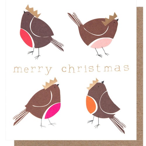 Caroline Gardner Robins Merry Christmas Card 