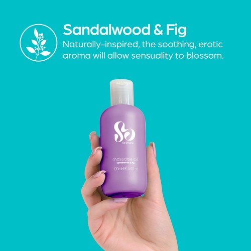 So Divine Massage Oil with Sandlewood and Fig Vegan Friendly