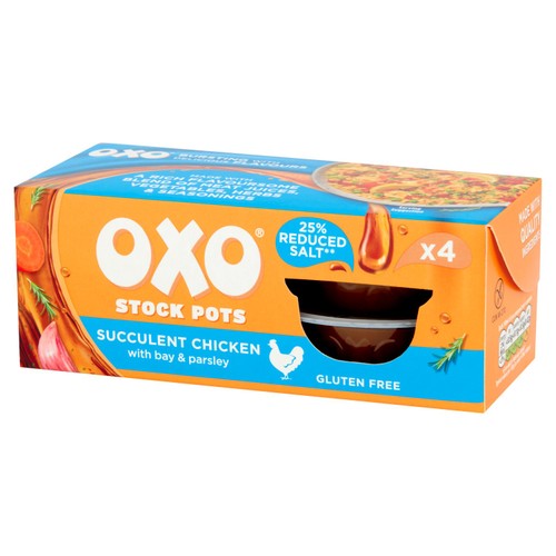 Oxo 4 Reduced Salt Chicken Stock Pots