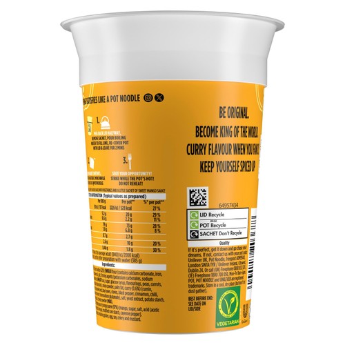Pot Noodle King Original Curry