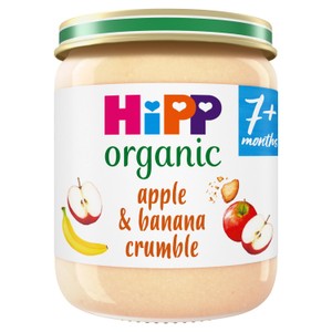 HiPP Organic Apple & Banana Crumble Baby Food Jar 7+ Months 160g