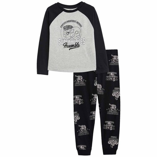 M&S Marvel Avengers Pyjamas, 3-4 Y, Grey