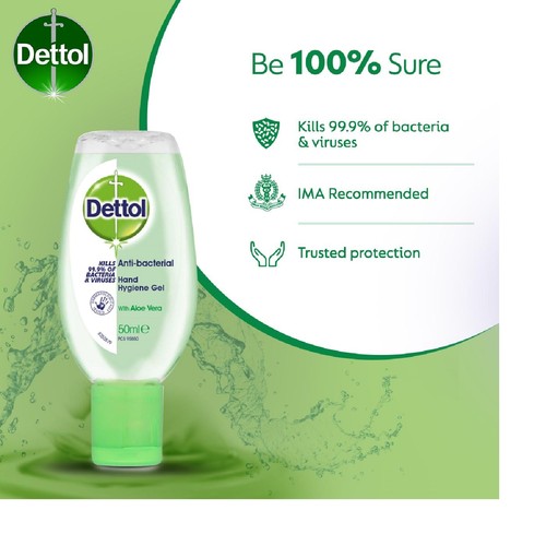 Dettol Antibacterial Hand Sanitiser Aloe Vera Gel