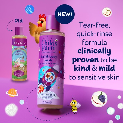 Childs Farm Hair & Body Wash, Blackberry & Apple