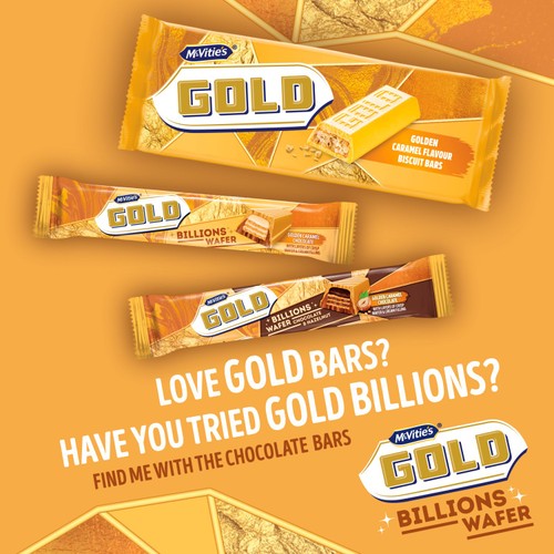 McVitie's Gold Caramel Flavour Biscuit Bars Multipack 
