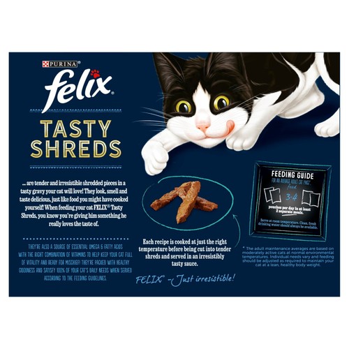 Felix Tasty Shreds Fish Selection in Gravy Wet Cat Food 