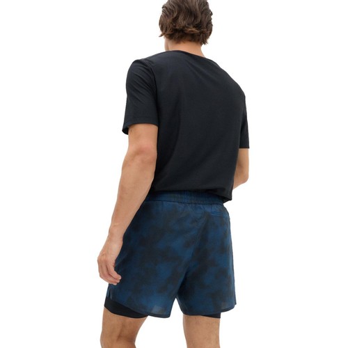 M&S Lightweight Printed 5 layered shorts, L, Dark Petrol