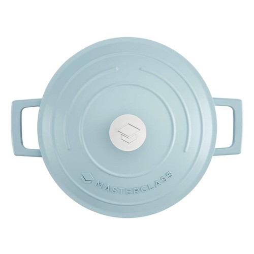 MasterClass Sky Blue Cast Aluminium Casserole Dish, 2.5L