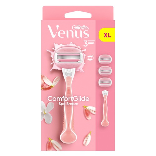 Gillette Venus Comfortglide Razor + 3 Razor Blades Spa Breeze