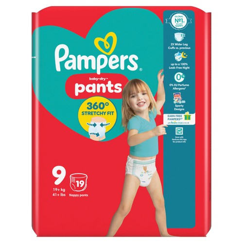 Pampers Baby Dry Nappy Pants Size 9 Essential