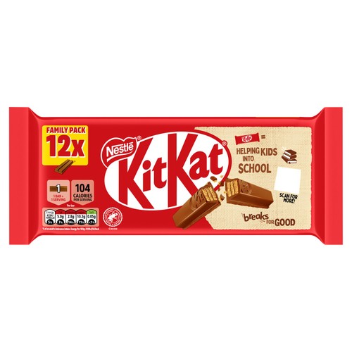 KitKat 2 Finger Milk Chocolate Biscuit Bar, Multipack