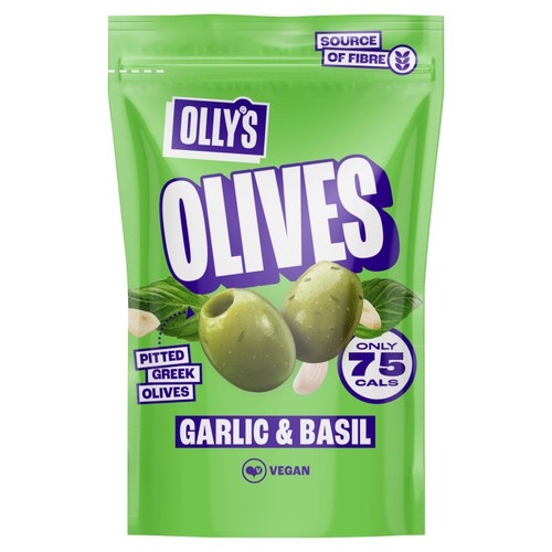 Olly's Olives Basil & Garlic Green Halkidiki Olives - The Connoisseur
