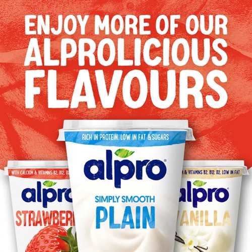 Alpro Strawberry Dairy Free Soya Yoghurt Alternative