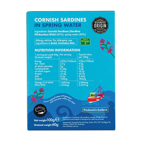 Fish4Ever Cornish Sardines in water
