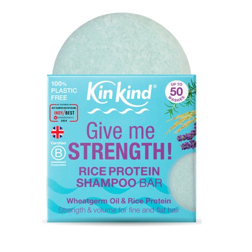 KinKind Give me STRENGTH! Shampoo Bar with Wheatgerm Oil and Rice Protein