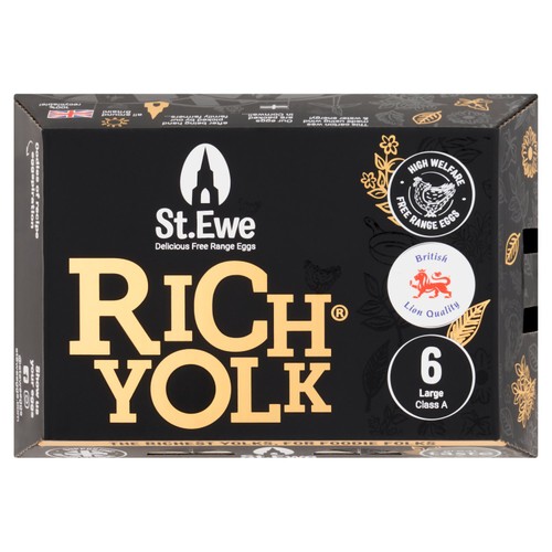 St. Ewe Rich Yolk 6 Free-Range Eggs Large