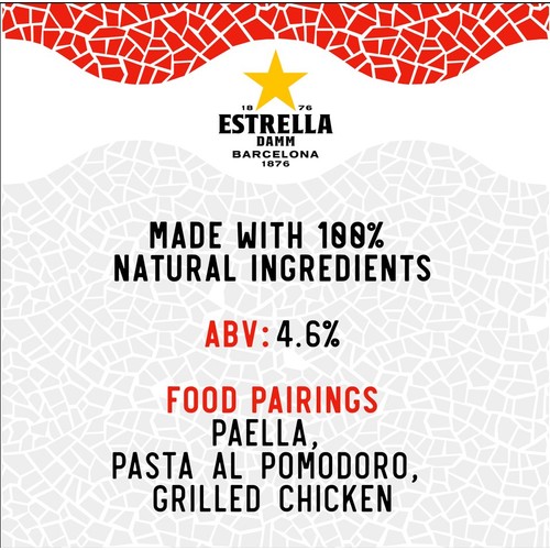 Estrella Damm Premium Lager Beer Cans