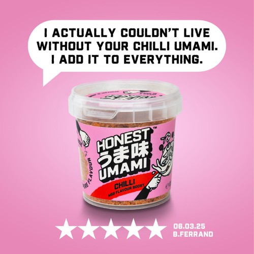 Honest Umami Chilli Salt MSG flavour boost 