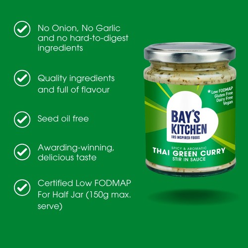 Bay's Kitchen Thai Green Curry Low Fodmap Stir-in Sauce