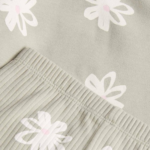 M&S Green Floral Sweat Outfit, 18-24 Months, Green