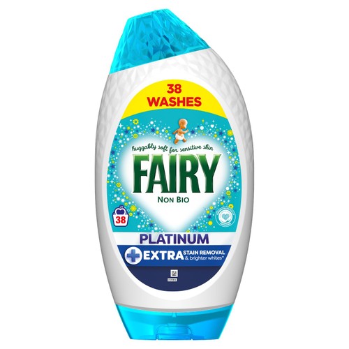 Fairy Platinum Non Bio Washing Liquid Gel 38 Washes