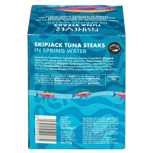 Fish 4 Ever Azores Skipjack Tuna Steaks in Spring Water