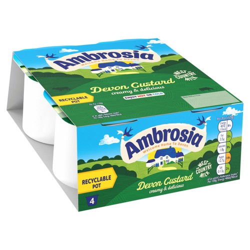 Ambrosia Devon Custard Dessert Snack Pots