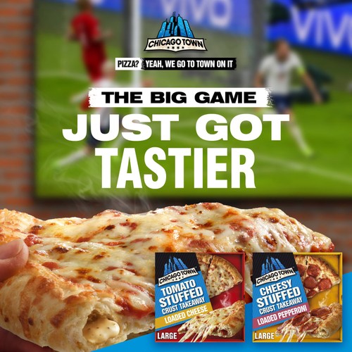 Chicago Town Takeaway Cheesy Stuffed Crust Cheese Large Pizza