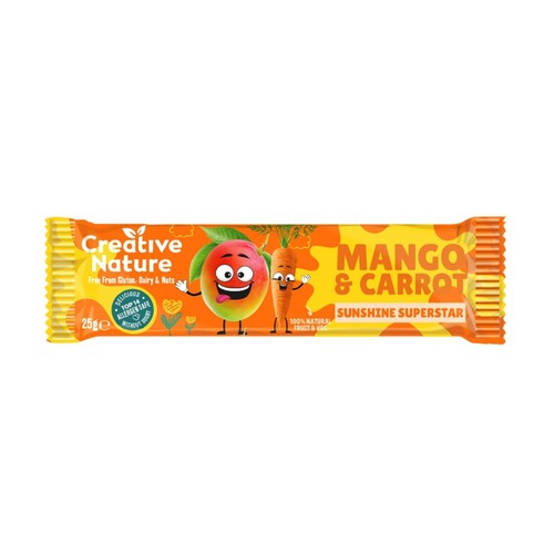 Creative Nature Mango & Carrot Kids snack bar Multipack