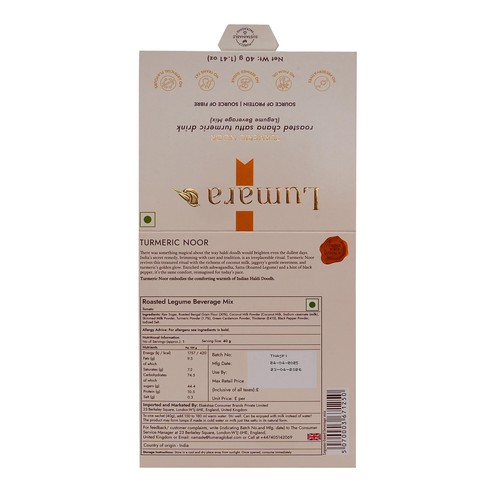 Lumara Turmeric Noor roasted chana sattu turmeric drink